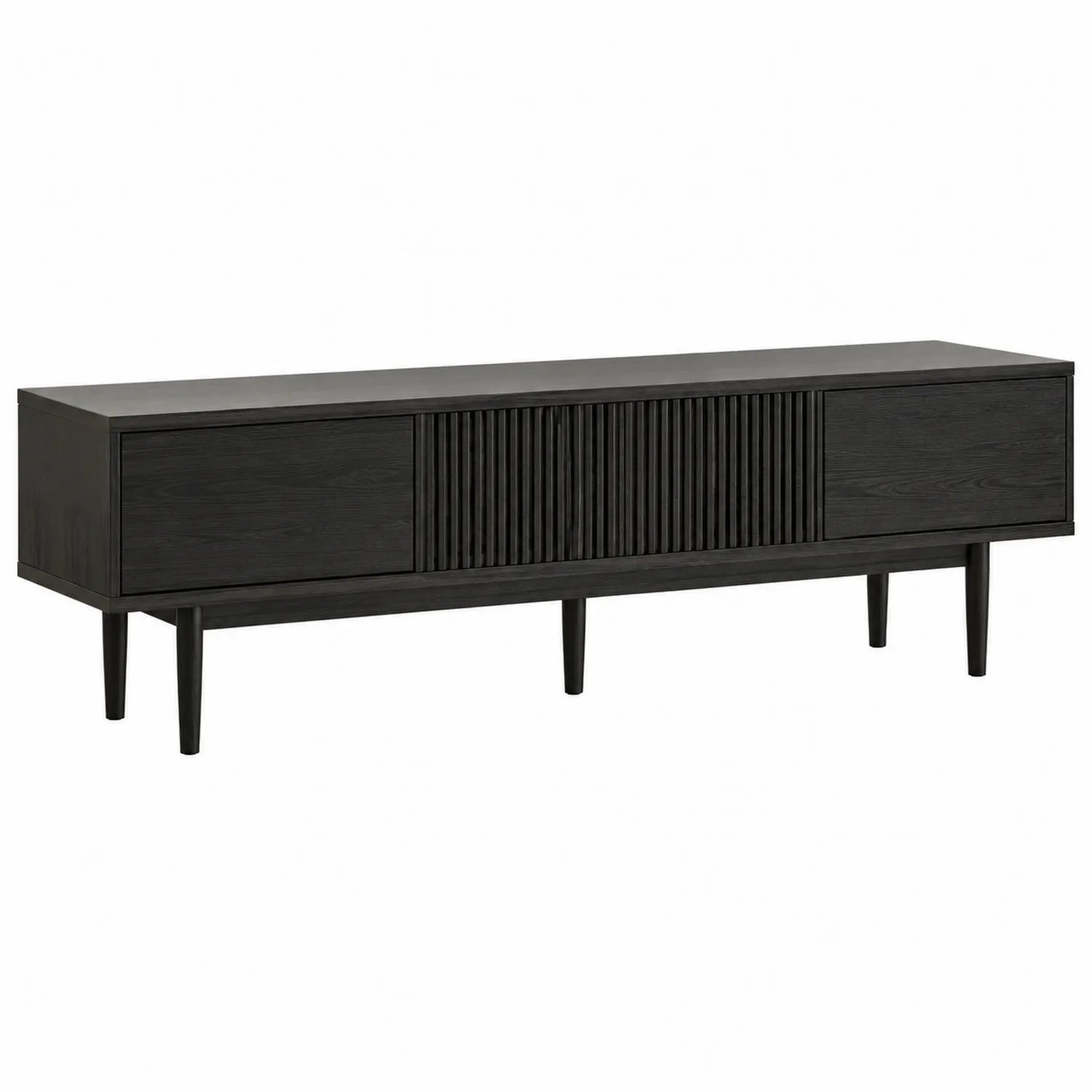 TV-Schrank aus Eichenholz Schwarz 160 cm