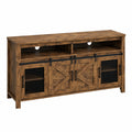 TV-Schrank aus MDF Holzoptik 152 cm mit Metallgittertüren