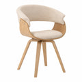 Esszimmerstuhl Holz Eichenfurnier Beige