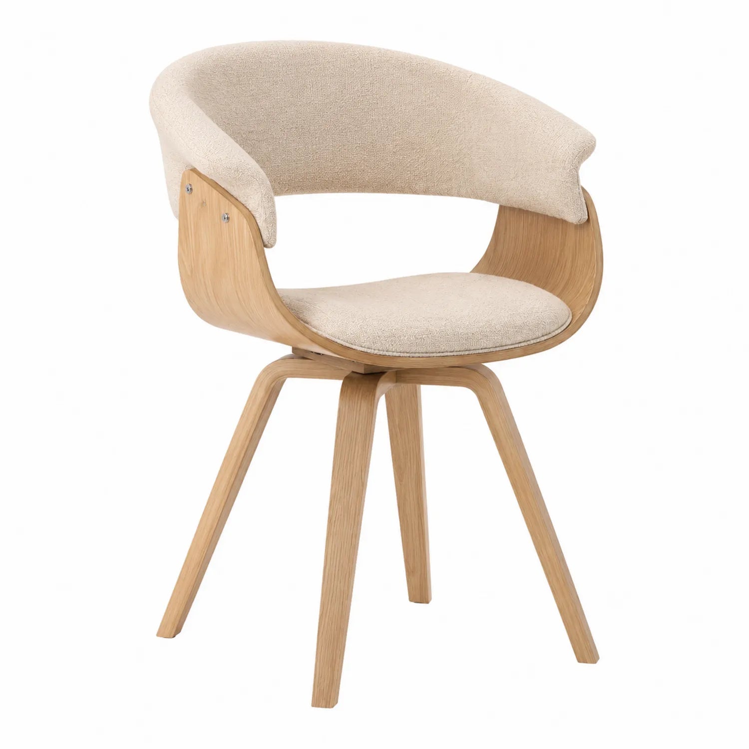 Esszimmerstuhl Holz Eichenfurnier Beige
