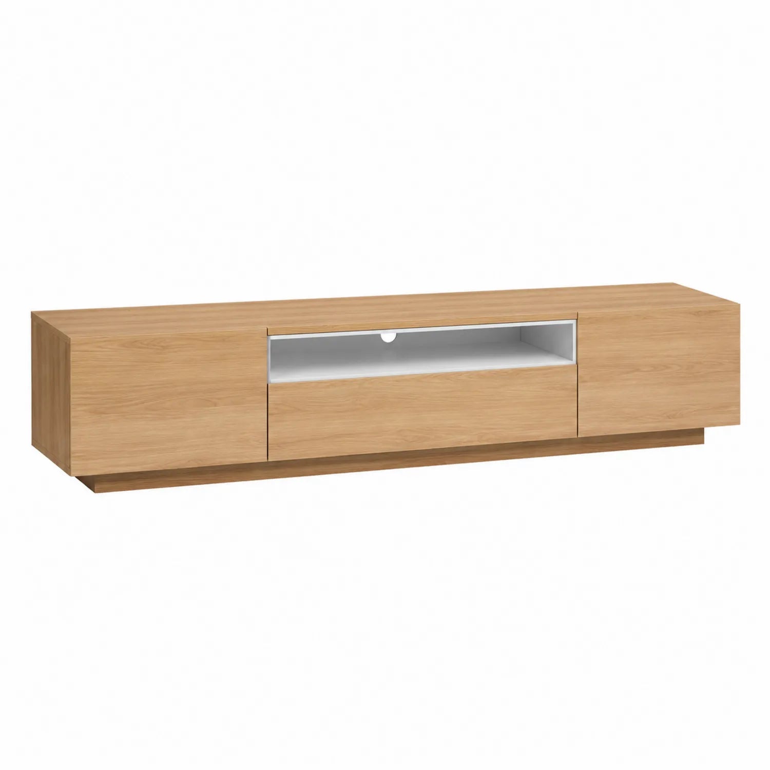 TV-Schrank aus MDF mit Eichenfurnier 180x40x45 cm